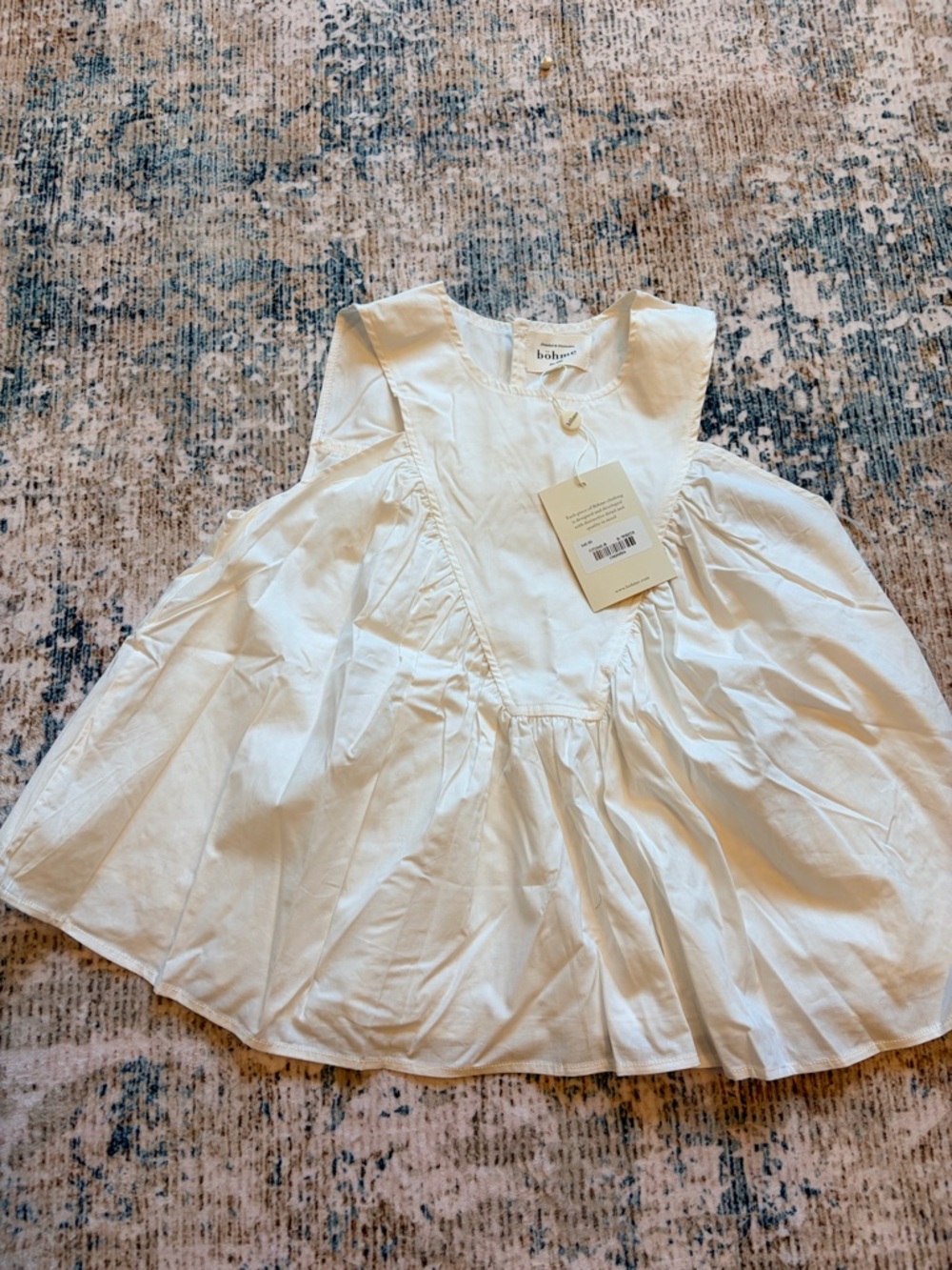 bohme White Ruffled Detail Cotton Top